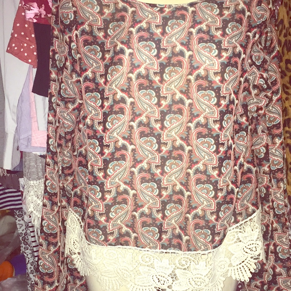 Rue 21 colorful lace blouse